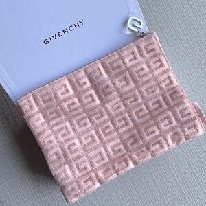 GIVENCHY baby pink soft cosmetics makeup pouch